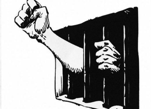 parmaklik tutsak yumruk