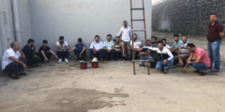 aykar hali iscileri uretimi durdurdu