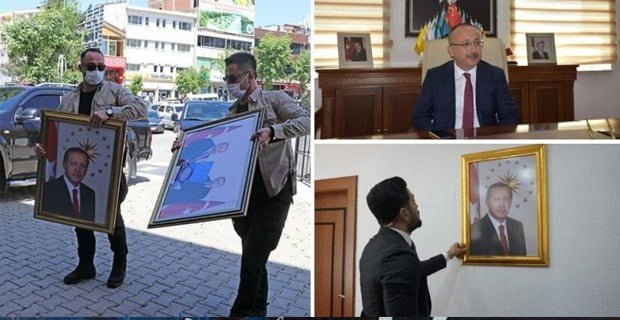 kayyum olarak atanan vali ilk is odasina erdogan portresi astirdi h35553 4597b