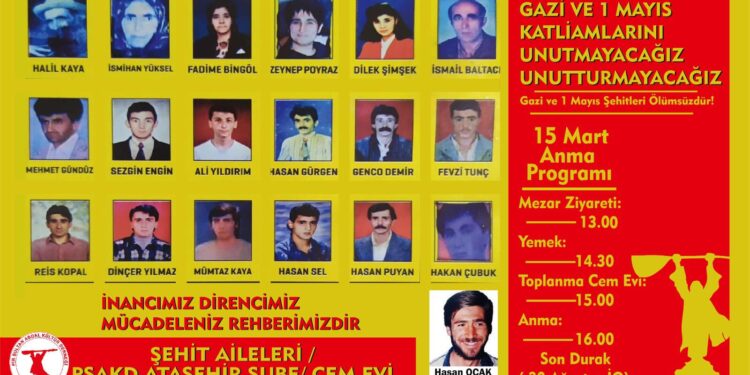 1 Mayis Mahallesi Anma Etkinliği Takvimi