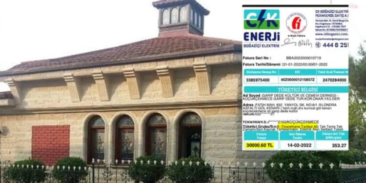 Cemevi elektrik faturasi