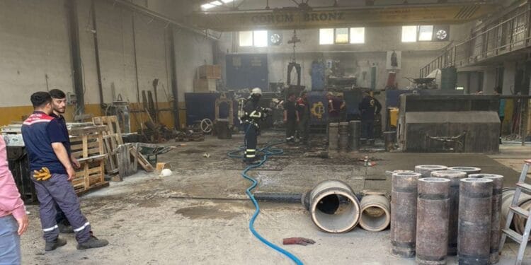 Corumda fabrikada patlama 6 isci yaralandi