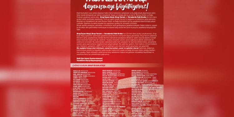 Munzur Festivali’ndeki Yasaklara Karşı Sanatçılardan Dayanışma Çağrısı