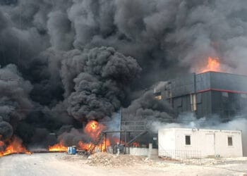 Tekirdağ'da kimya fabrikasında yangın çıktı