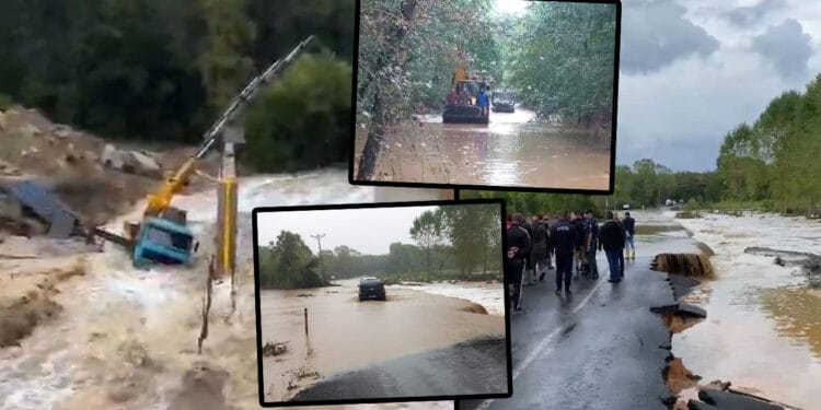 Kırklareli'nde sel: 5 kişi kayıp