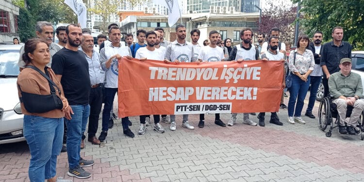 Trendyol Genel Merkezi önünde eylem yapan işçiler gözaltına alındı
