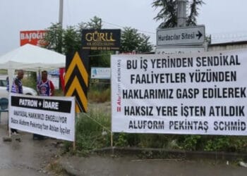 Aluform'da patron direnişteki işçilerin afişlerini ve direniş çadırını söktü