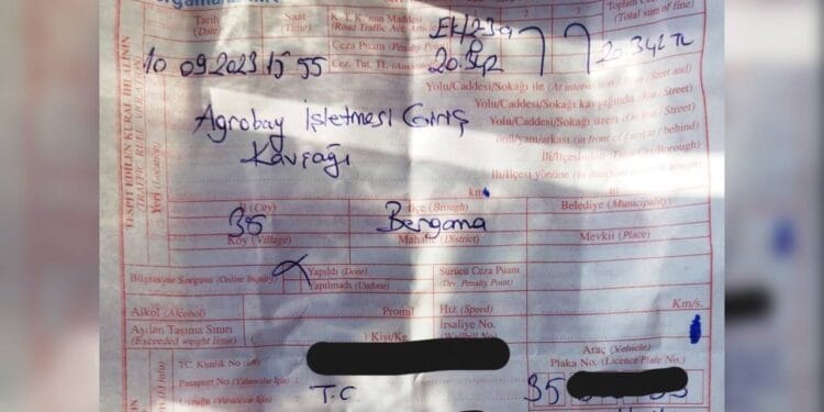 Jandarma, Agrobay'da direnen işçileri taşıyan minibüse 20 bin TL ceza kesti