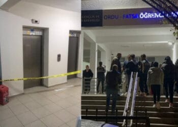 Fatsa'da KYK yurdunda asansör düştü