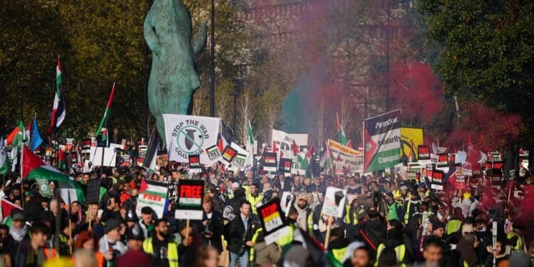 Londra'da Filistin eylemi