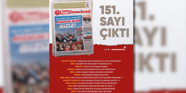 Yeni Demokrasi Gazetesi 151. sayı