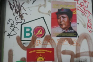 Danimarka'da Mao posteri.