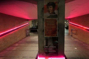 Danimarka'da Mao posteri.