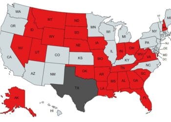 Teksas'a destek bildirisi yayımlayan eyaletler