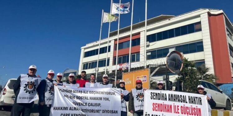 Beyda Gıda fabrikasında istifaya zorlanan işçiler direnişe başladı