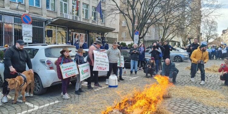 Bulgaristan'da çiftçilerden eylem: "Bakan İstifa!"
