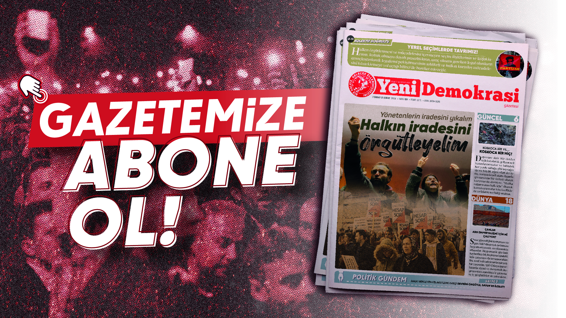Yeni Demokrasi Gazetesi Abonelik