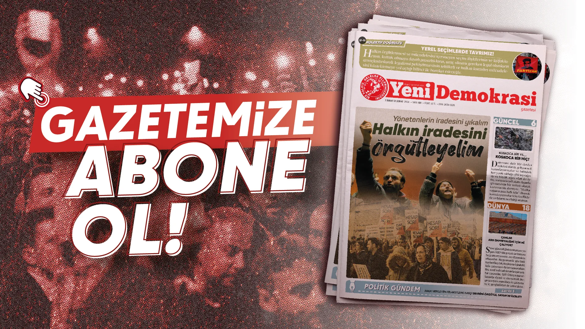 Yeni Demokrasi Gazetesi Abonelik
