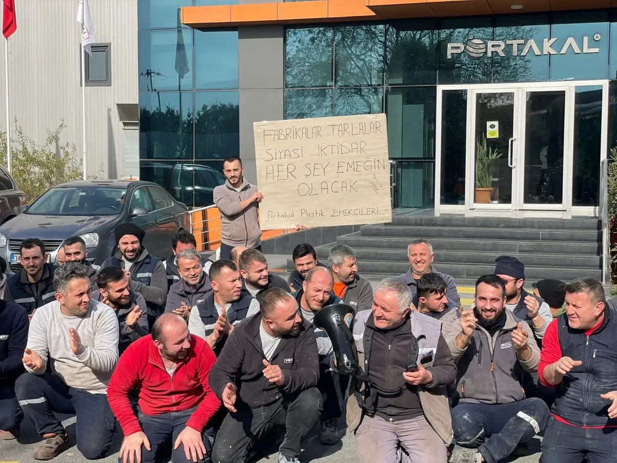 Portakal Plastik işçileri düşük ücrete karşı eyleme geçti