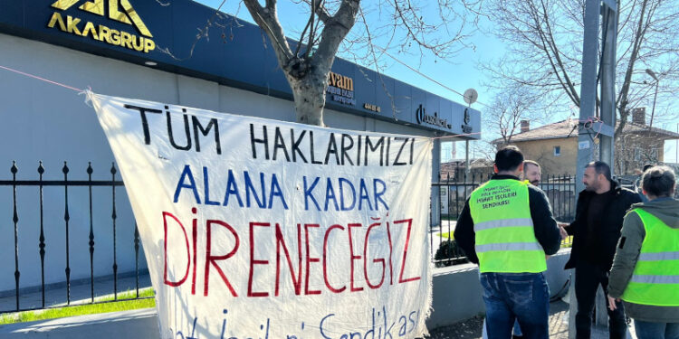 İnşaat işçileri direnişte