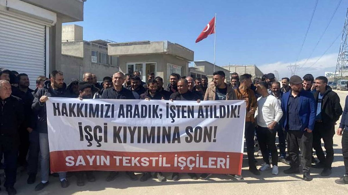 Toplu halde işten atılan Sayın Tekstil işçileri direnişte