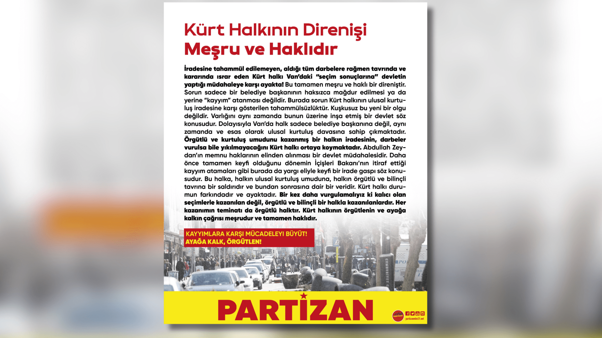 Partizan açıklaması