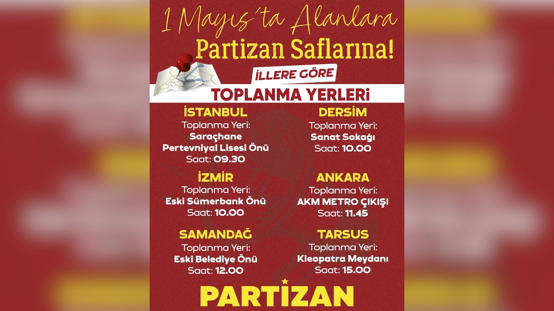 Partizan toplanma alanları