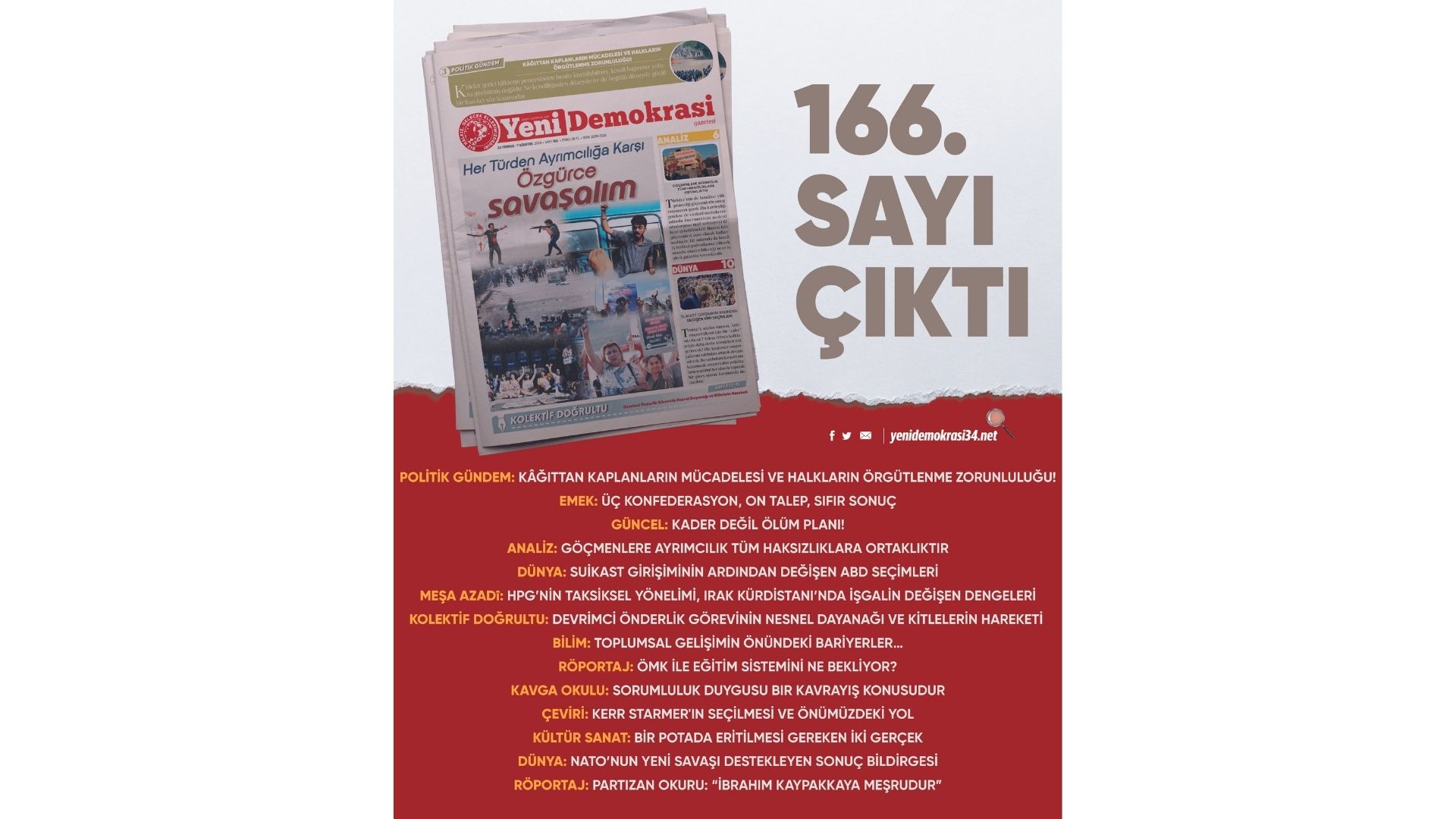 Yeni Demokrasi 166. sayı