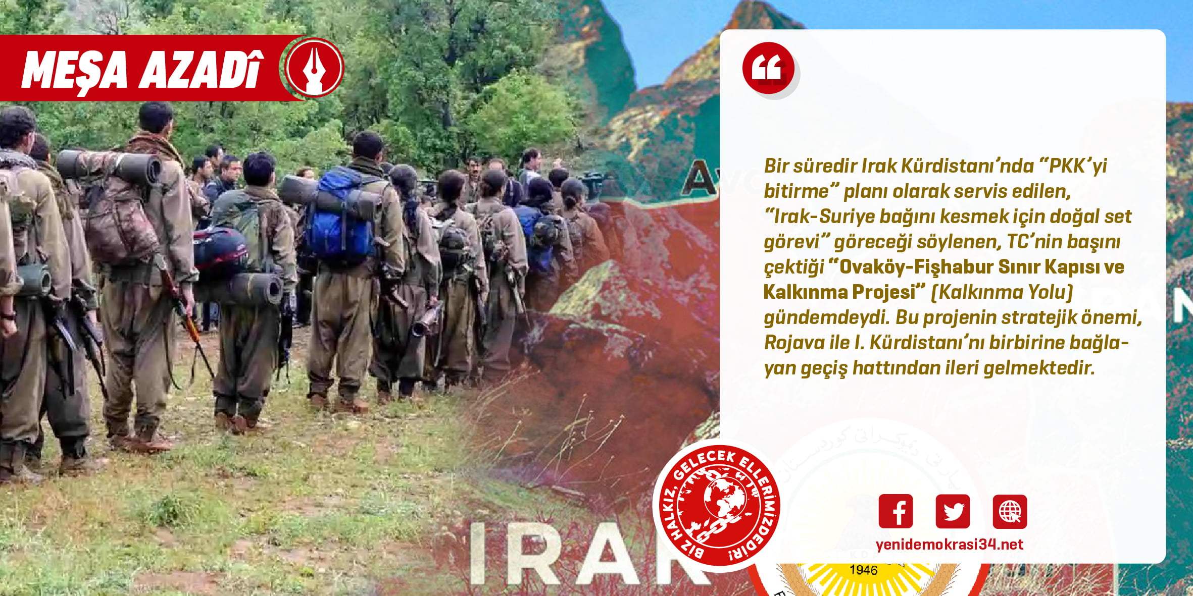 Yeni Demokrasi 165. sayı Meşa Azadî bölümü