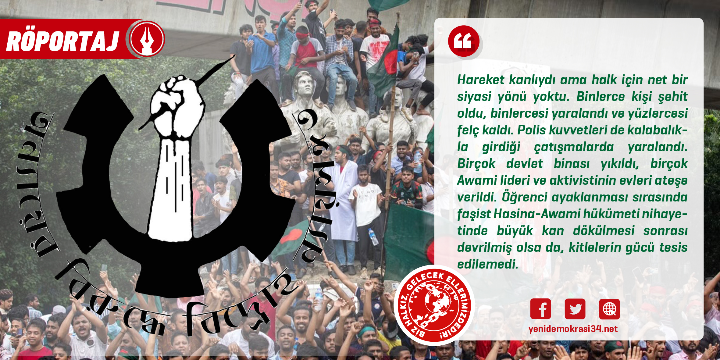 Bangladeş | "Halkı birleştirerek silahlı bir kitle devrimi örgütlemeliyiz"