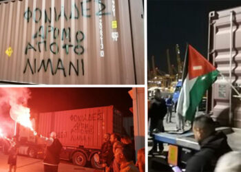 Liman işçileri İsrail'e silah taşıyan gemiyi engelledi.