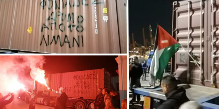 Liman işçileri İsrail'e silah taşıyan gemiyi engelledi.