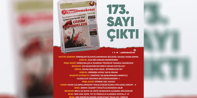 Yeni Demokrasi Gazetesi 173. Sayı çıktı!