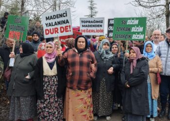 Korgan'da halk sondaja karşı ayağa kalktı. Fotoğraf: Evrensel