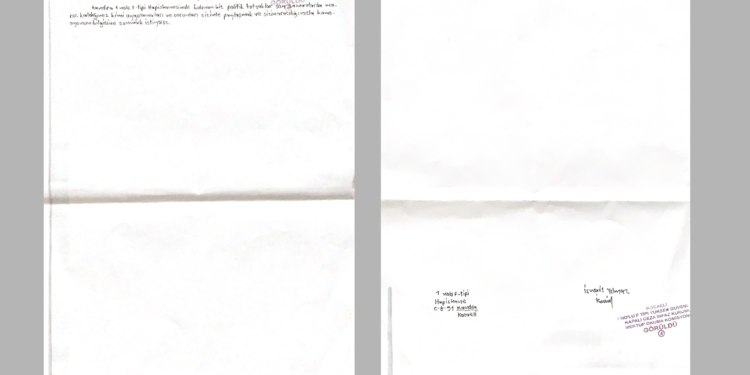 İsmail Yılmaz'ın mektubu